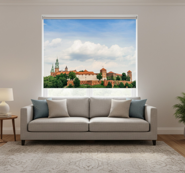 Cortina roller living comedor castillo real de cracovia - TenVinilo