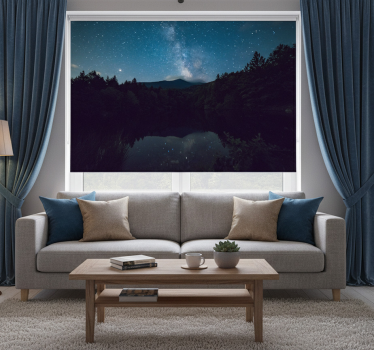 Cortina roller living comedor cielo estrellado - TenVinilo