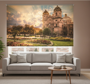 Cortina roller living comedor ciudad andina de cusco - TenVinilo