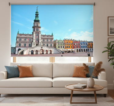 Cortina roller living comedor ciudad de zamość - TenVinilo