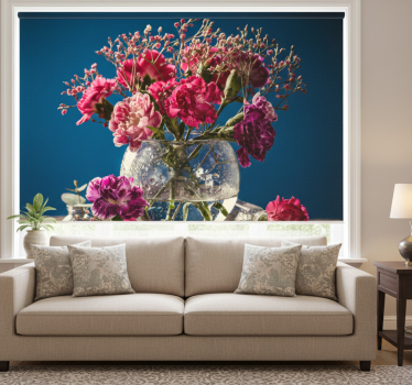Cortina roller living comedor clavo en vidrio - TenVinilo