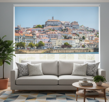 Cortina roller living comedor coimbra - TenVinilo