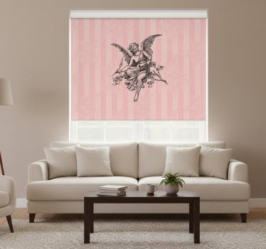 Cortina roller living comedor diseño de toile jouy - TenVinilo