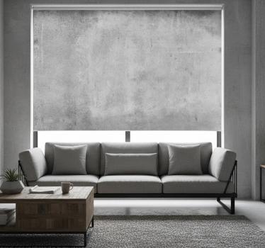 Cortina roller living comedor diseño industrial cemento - TenVinilo