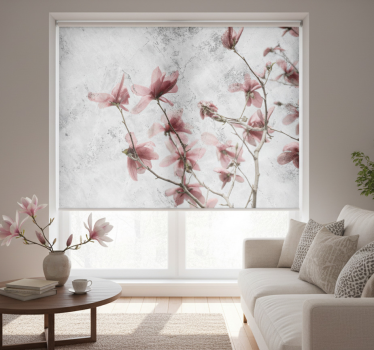 Cortina roller living comedor estilo glamour magnolia - TenVinilo