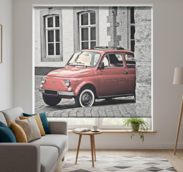 Cortina roller living comedor fiat 500 vintage - TenVinilo