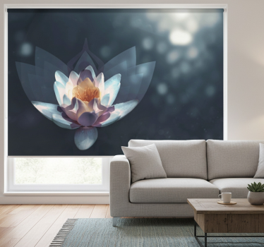 Cortina roller living comedor fondo de meditación relajante - TenVinilo