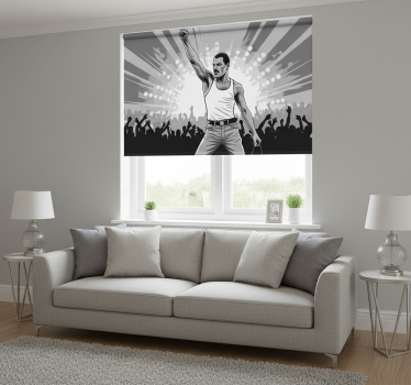 Cortina roller living comedor freddie en wembley - TenVinilo