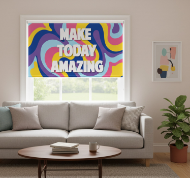 Cortina roller living comedor haz hoy un día asombroso - TenVinilo