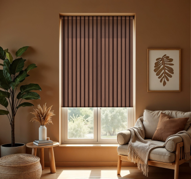 Cortina roller living comedor láminas mocha mousse - TenVinilo