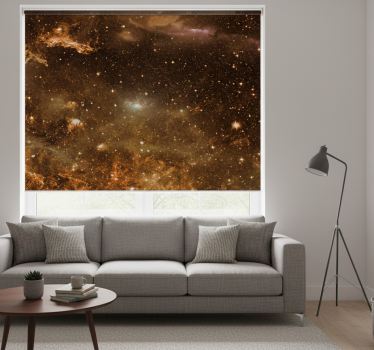 Cortina roller living comedor nubes misteriosas cosmos - TenVinilo