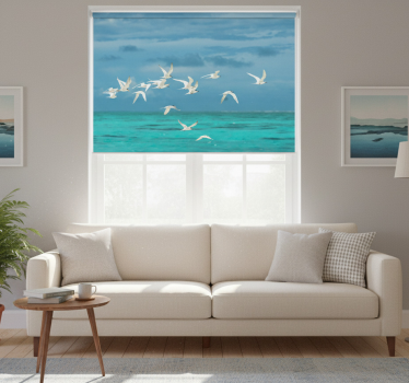Cortina roller living comedor pájaros volando - TenVinilo