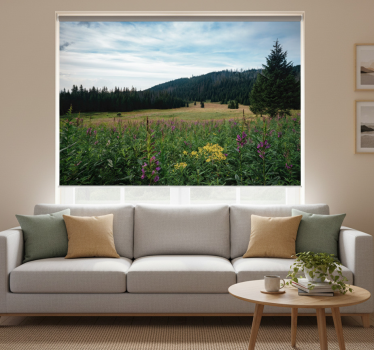 Cortina roller living comedor parque tatra en primavera - TenVinilo