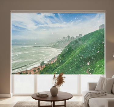 Cortina roller living comedor playa en barranco - TenVinilo