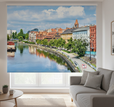Cortina roller living comedor río bydgoszcz - TenVinilo