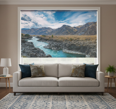 Cortina roller living comedor río en los andes - TenVinilo