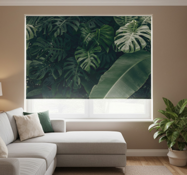 Cortina roller living comedor selva verde hermosa - TenVinilo