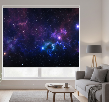 Cortina roller living comedor universo con mil estrellas - TenVinilo