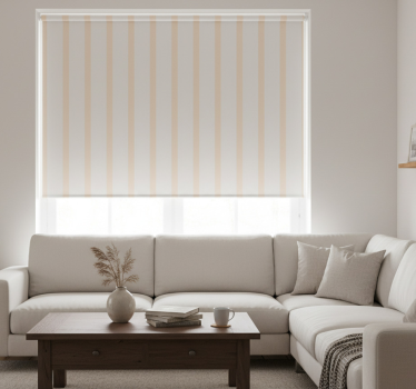 Cortina roller moderno rayas verticales gris y beige - TenVinilo