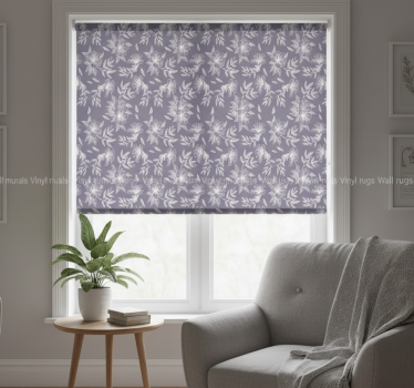 Cortina roller morada floral lila - TenVinilo