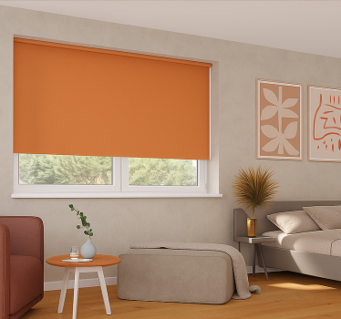 Cortina roller naranja color cálido liso - TenVinilo