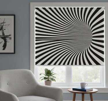 Cortina roller negra túnel curvo 3d - TenVinilo