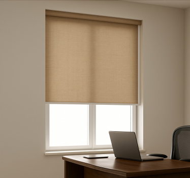 Cortina roller oficina beige acogedor - TenVinilo