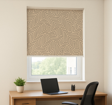 Cortina roller oficina beige suave - TenVinilo