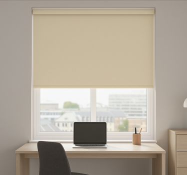 Cortina roller oficina simple beige - TenVinilo