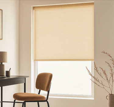 Cortina roller oficina simple beige traslúcido - TenVinilo