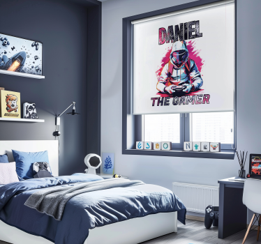 Cortina roller personalizable estilo de juego - TenVinilo