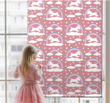 Cortina roller infantil tema de unicornio mágico - TenVinilo