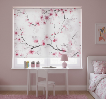 Cortina roller rosa flor de cerezo rosa - TenVinilo