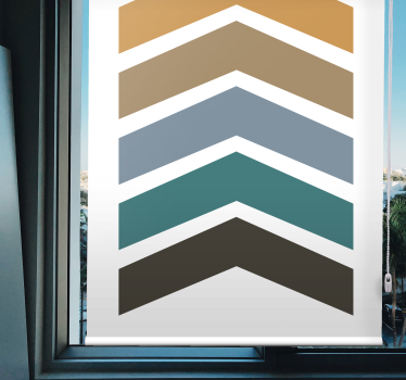 Cortina roller moderno capas de patrón chevron - TenVinilo