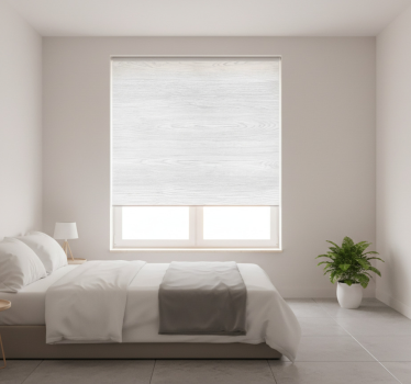 Cortina roller textura madera de fresno blanco - TenVinilo