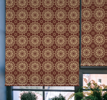 Cortina roller textura pantalla con motivos geométricos - TenVinilo