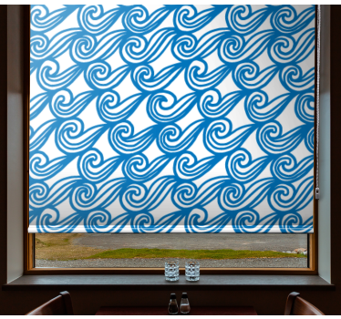 Cortina roller textura patrón de onda fluida - TenVinilo