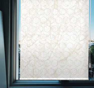 Cortina roller textura patrón hexagonal geométrico - TenVinilo