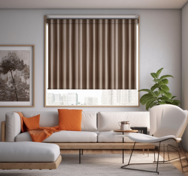 Estor beige textura de cortina - TenVinilo