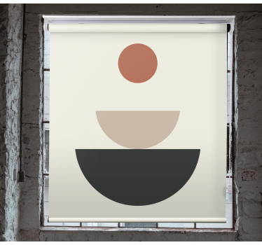Estor enrollable moderno fuente arte geométrico - TenVinilo