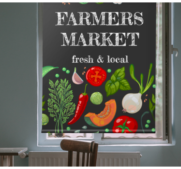 Estor enrollable cocina Farmers Market - TenVinilo