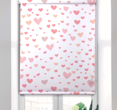 Estor dormitorio Corazones rosados - TenVinilo