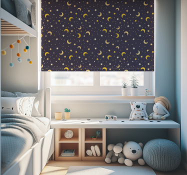 Estor infantil patrón de estrellas nocturnas - TenVinilo