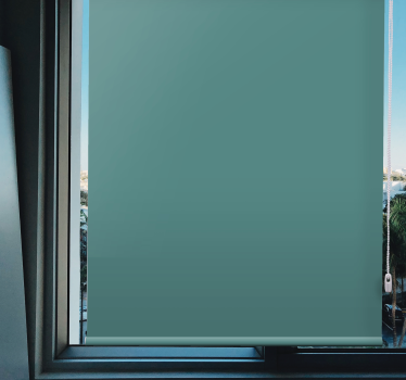 Estor estilo elegante Color liso azul verdoso - TenVinilo