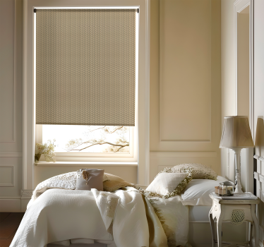 Estor elegante imitación de tela beige - TenVinilo