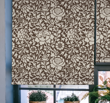 Estor estilo floral Estampado floral de época - TenVinilo