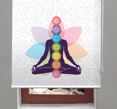 Estor estilo moderno Los símbolos de los siete chakras - TenVinilo