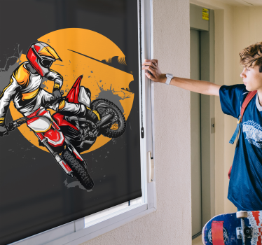 Estor infantil estilo motocross - TenVinilo