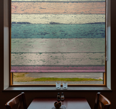 Estor patrón madera vieja multicolor - TenVinilo