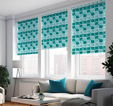 Estor para salón azulejos de acuarela - TenVinilo